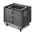Gray 3 Drawer Nightstand with Charging Station W73546