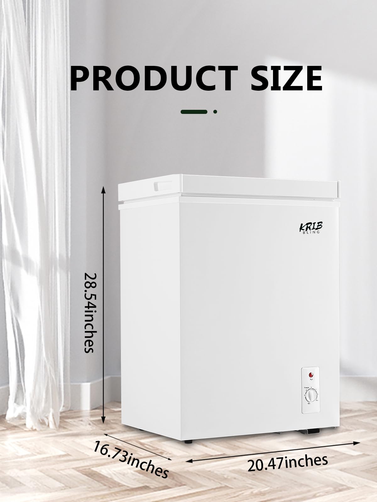 3.5 Cu.Ft Chest Freezer with Removable Basket, White S990524