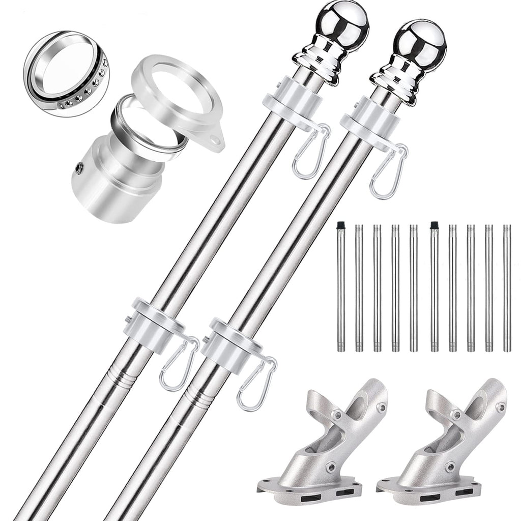 2 Pack 6 ft 1 inch Flag Poles C435