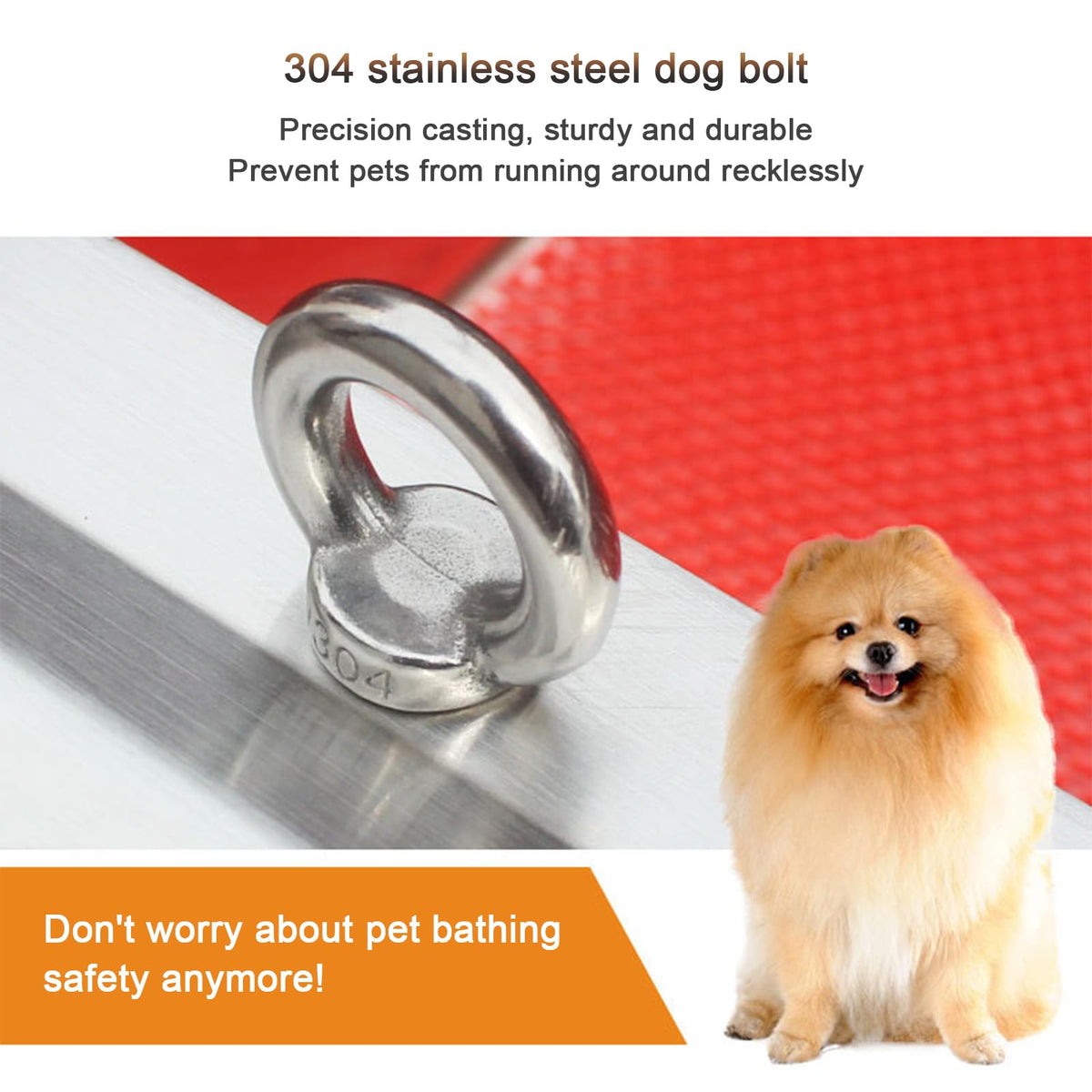 47" Stainless Steel Dog Grooming Tub with Stairs H997583