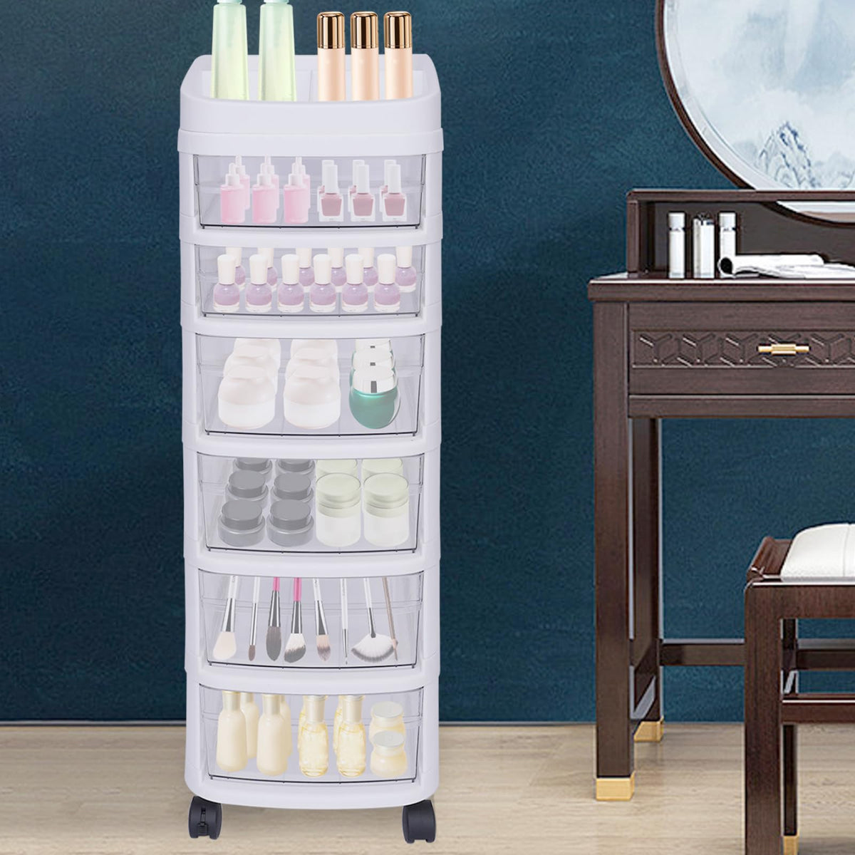 6 Drawer Rolling Storage Cart with Wheels R677