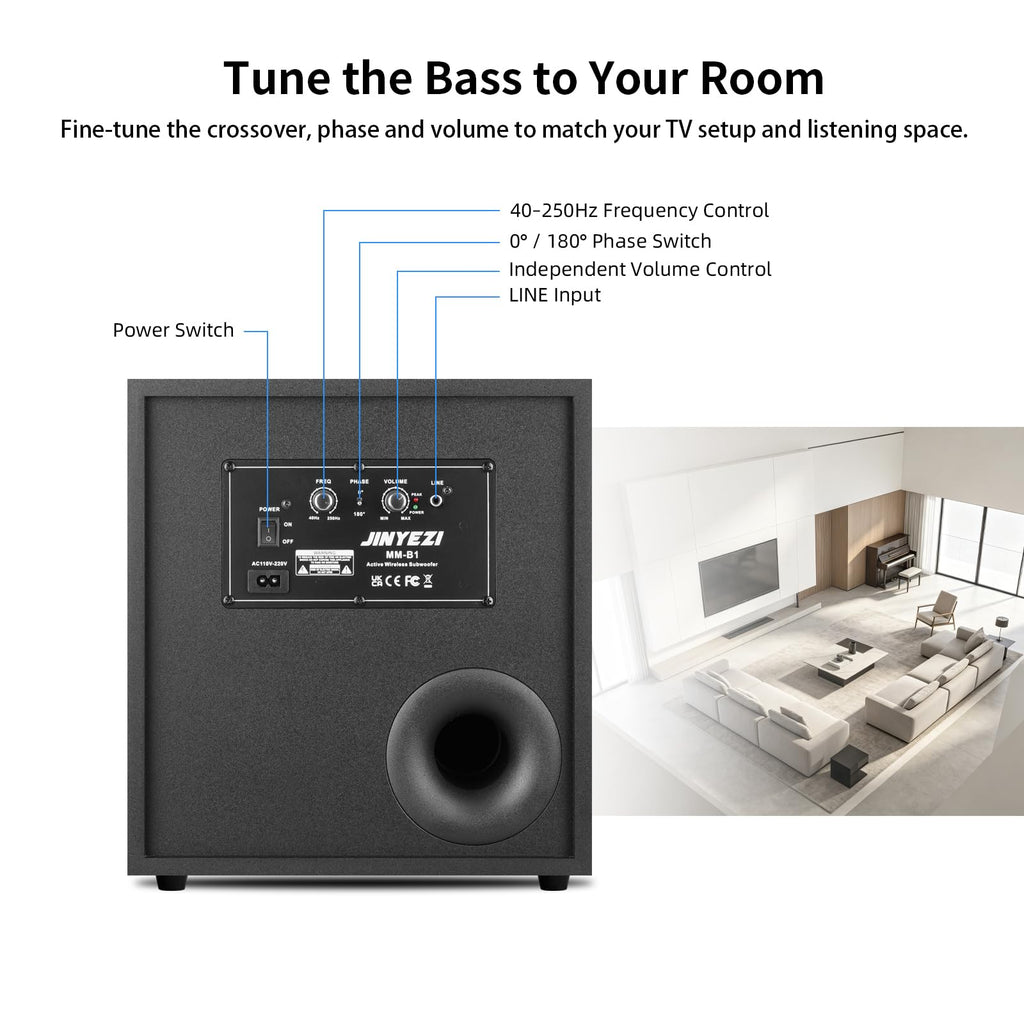 10" Powered Wireless Subwoofer S329347