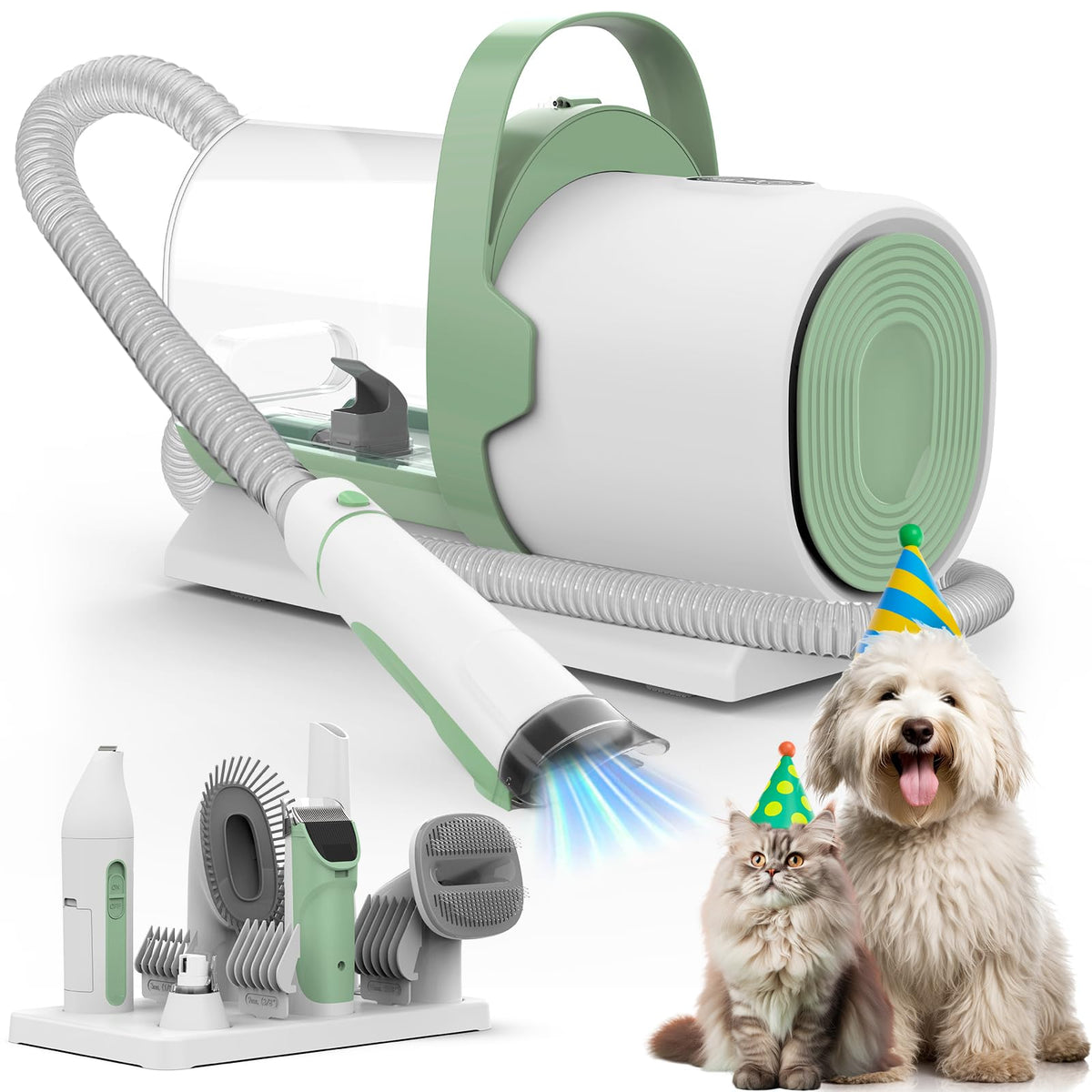Dog Grooming Vacuum, 7 Grooming Tools 2.5L Dust Cup 11000Pa H742