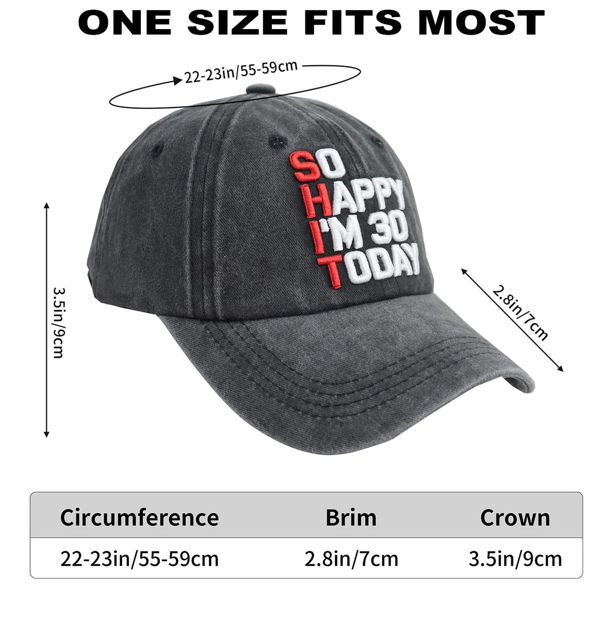 Adjustable Washed Embroidered Vintage Cotton Baseball Cap I45120