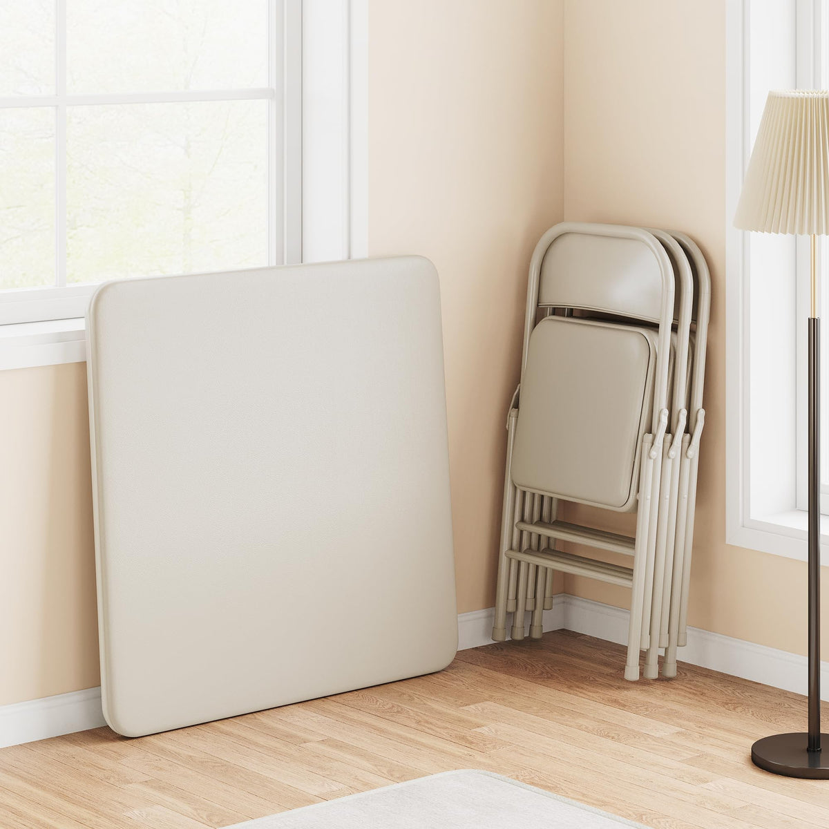 Beige Folding Card Table W34254