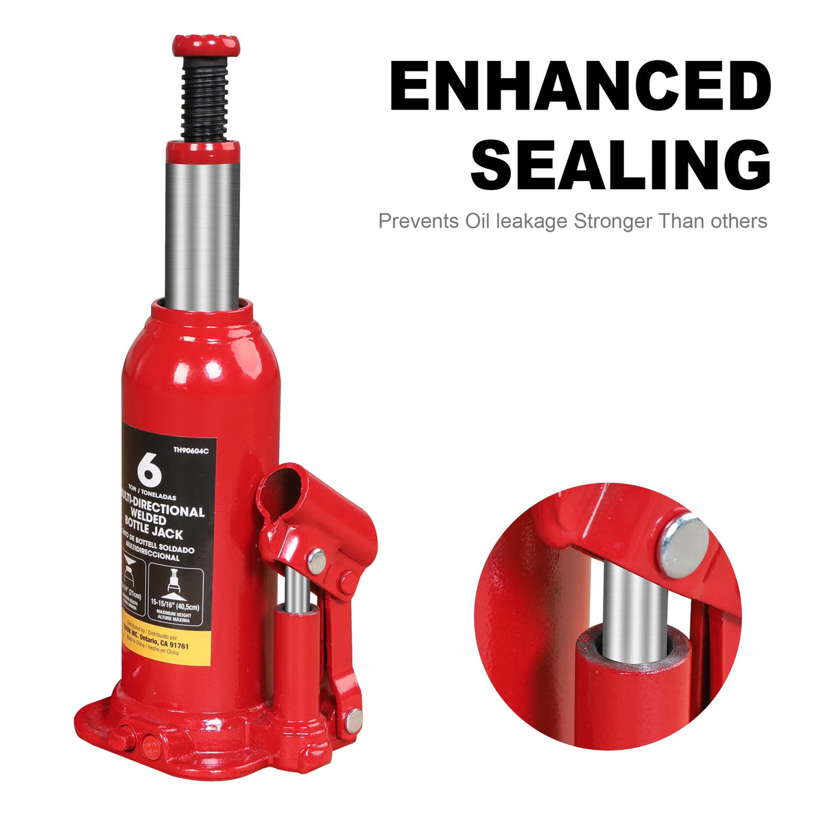 6 Ton Red Welded Car Bottle Jack O387