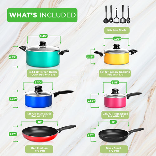 15 Piece Non Stick Cookware Set E951704