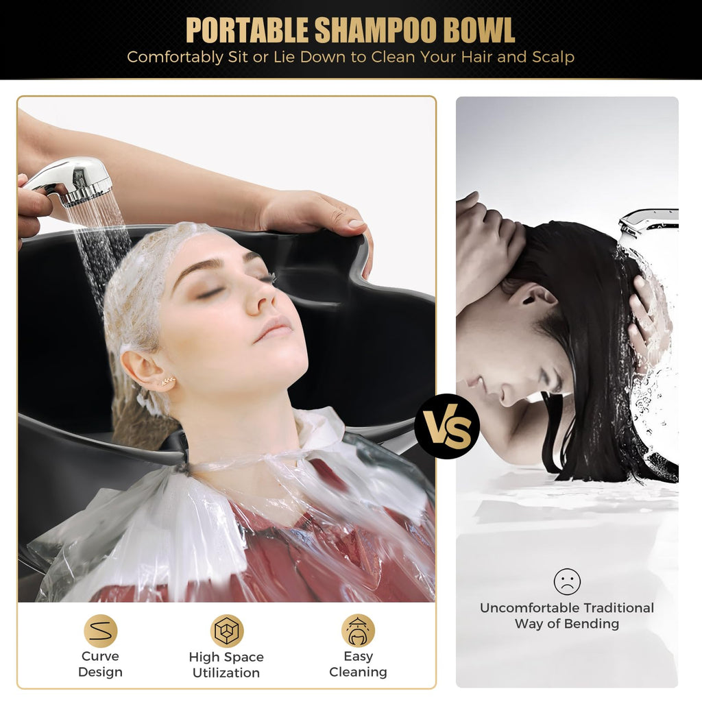 Portable Plastic Shampoo Unit with Electric Pump L956268