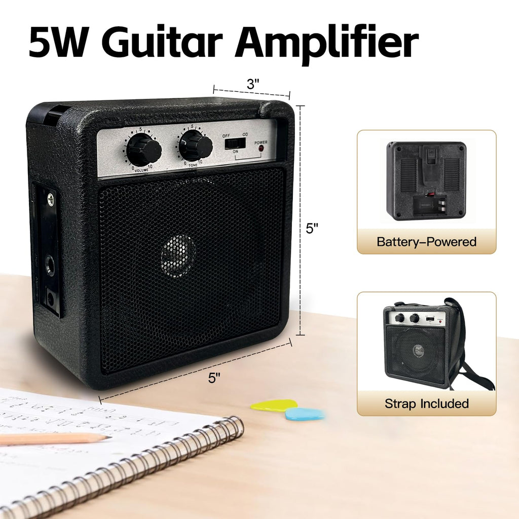 30in Kids Electric Guitar Starter Kit with 5W Amp and Gig Bag P940749