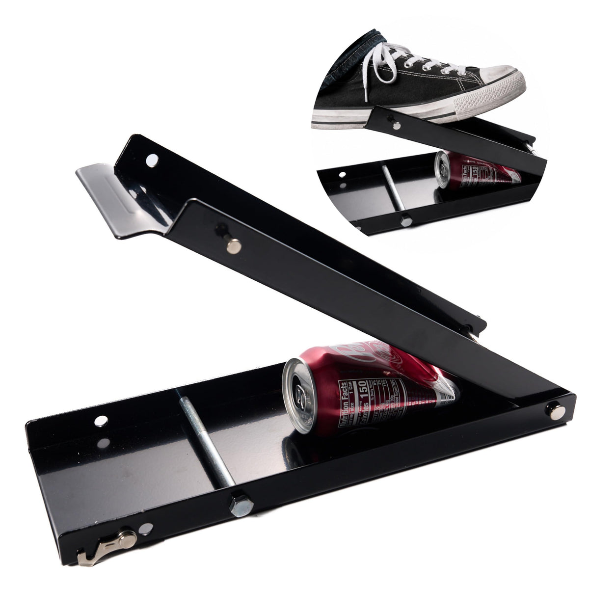 Heavy Duty Aluminum Foldable Can Crusher with Non-Slip Base Q5457