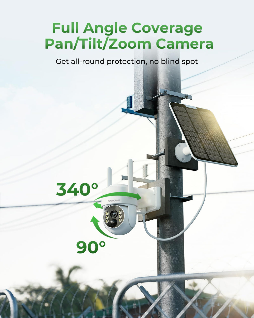 Solar Security Cameras Wireless Outdoor with 10" Monitor V43277
