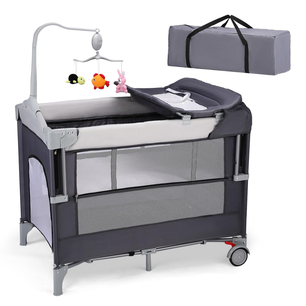 5-in-1 Portable Baby Bassinet with Changing Table and Carry Bag K7587