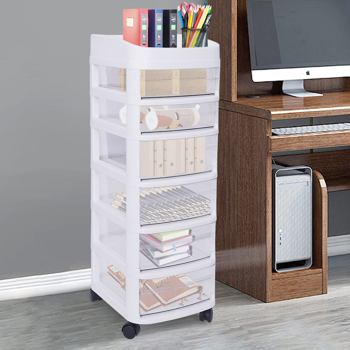 6 Drawer Rolling Storage Cart with Wheels R677
