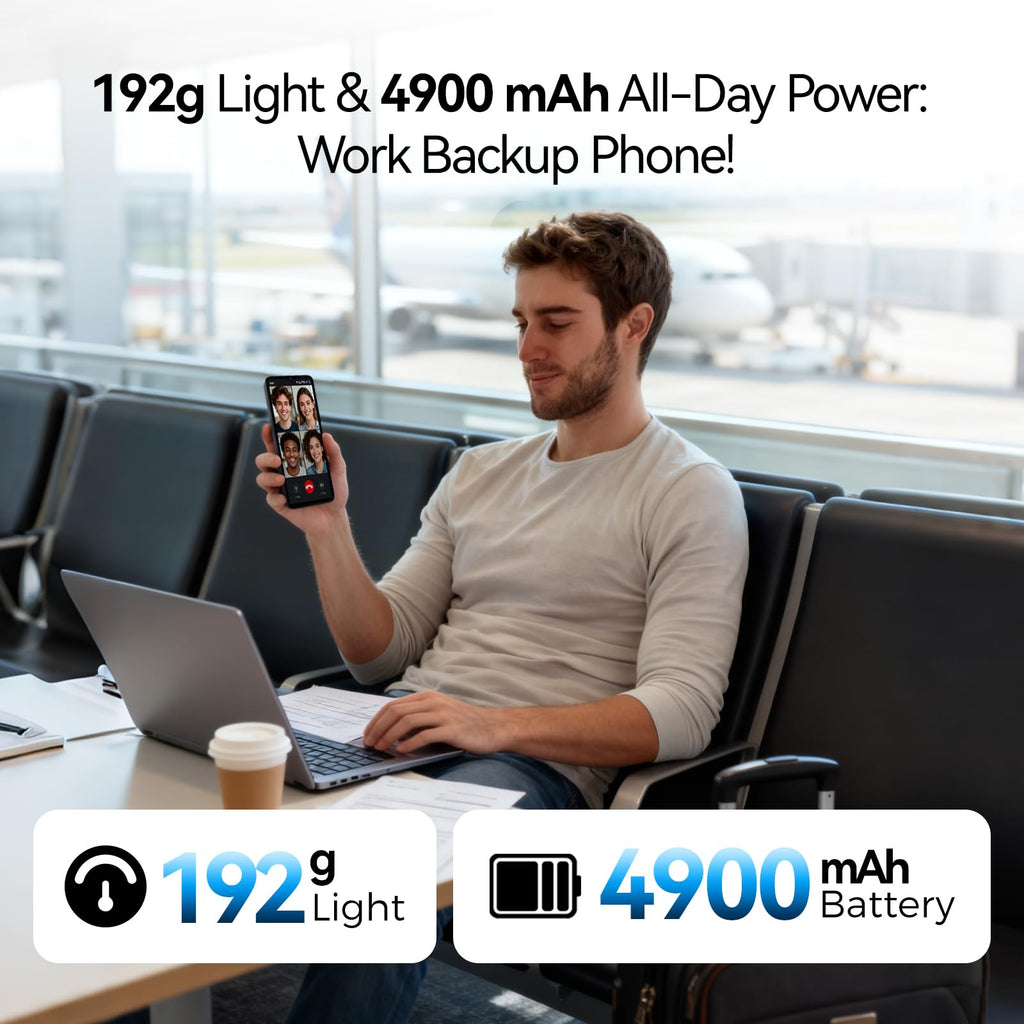 Ultra-Light 6.75" Big Screen 4G+64GB 13MP Dual Camera 4900mAh Android 14 Dual SIM Smartphone N95247