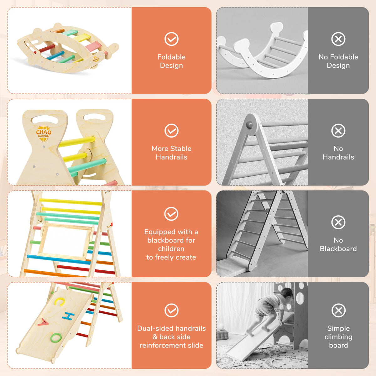 Montessori Toddler Climbing Toys Indoor E9612