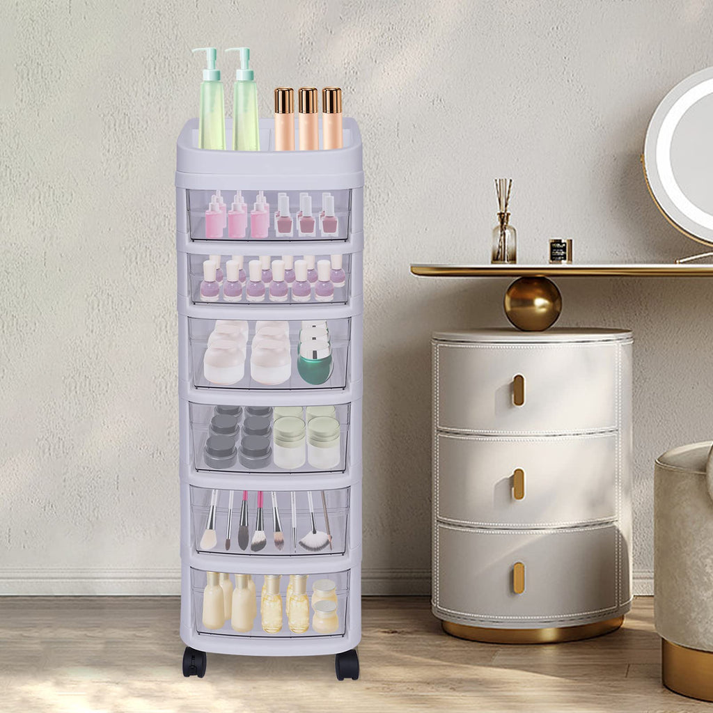 6 Drawer Rolling Storage Cart with Wheels R677