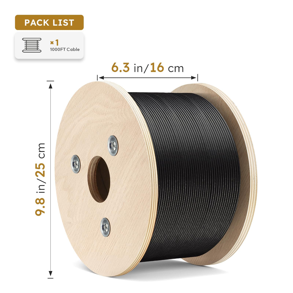 Black 1/8" Stainless Steel Cable P69509