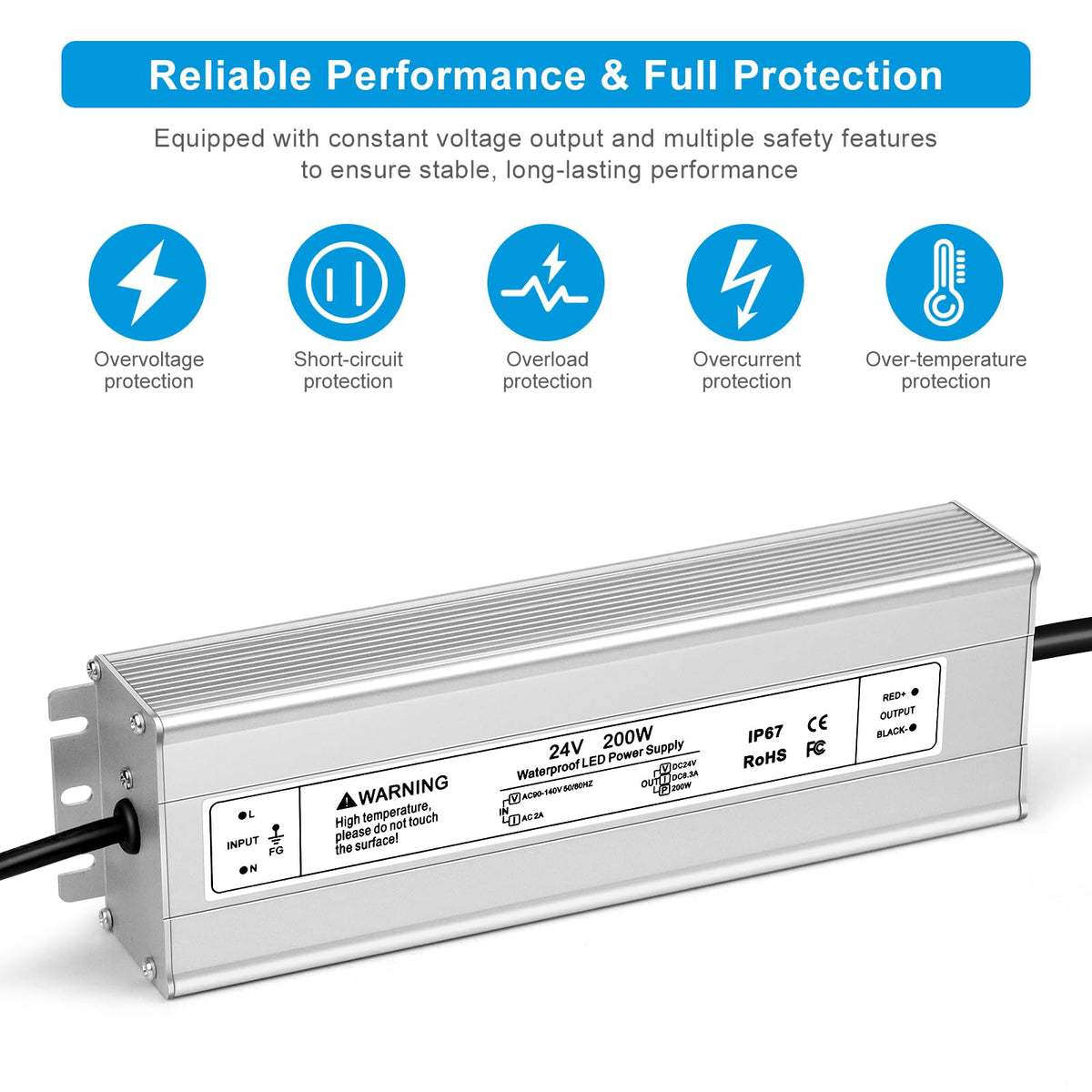 24V 200W IP67 Waterproof LED Power Supply P11973