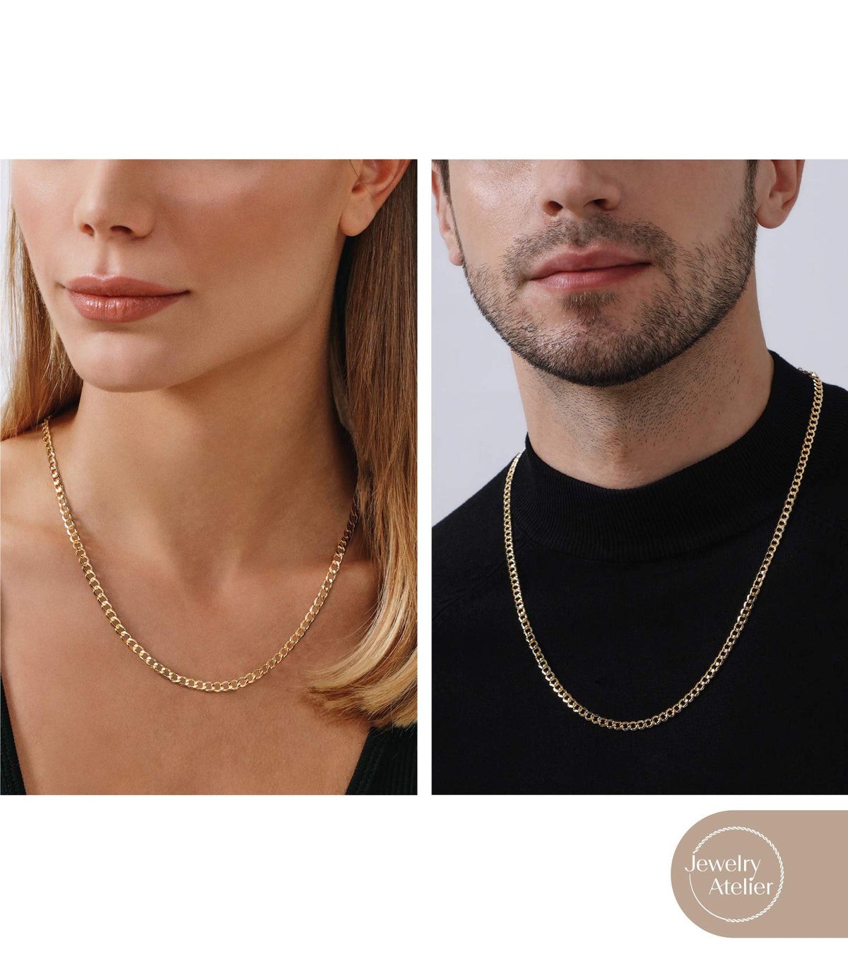 14K Yellow Gold Filled Cuban Curb Link Chain Necklace N59407