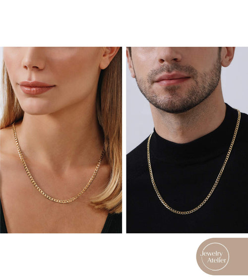 14K Yellow Gold Filled Cuban Curb Link Chain Necklace N59407
