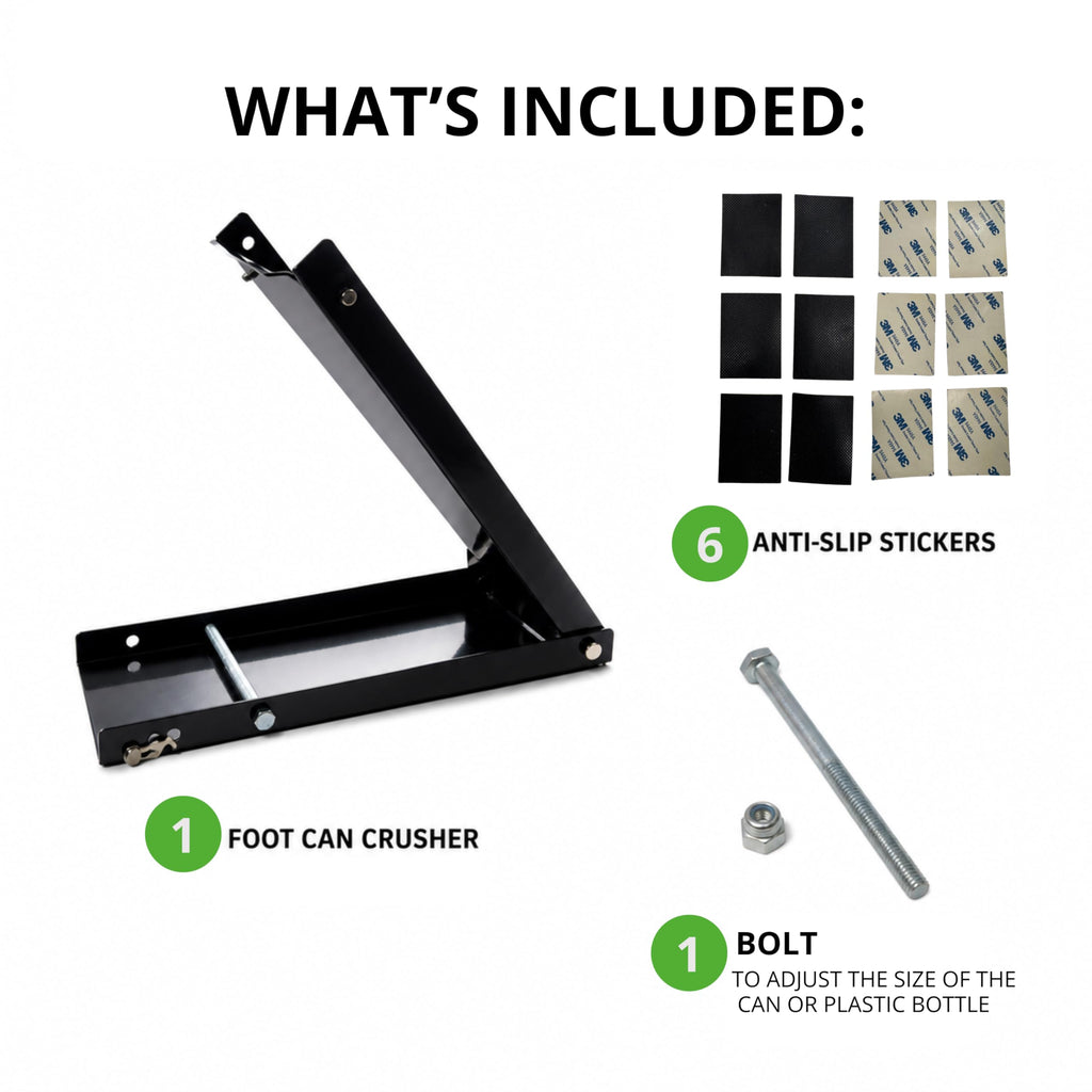 Heavy Duty Aluminum Foldable Can Crusher with Non-Slip Base Q5457
