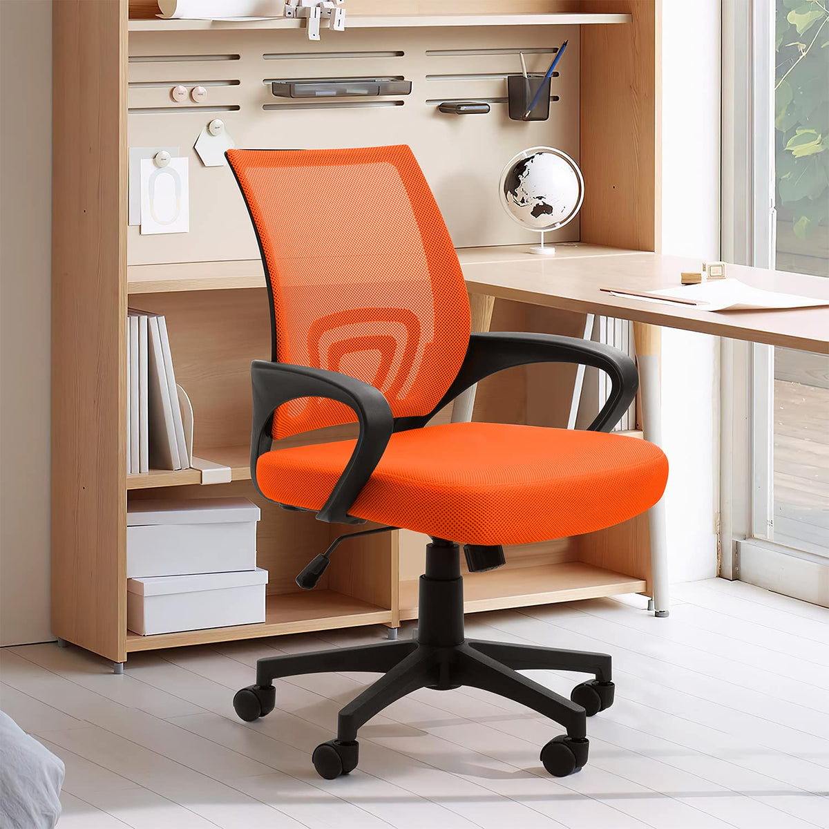 Orange Mesh Ergonomic Office Chair D439014