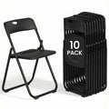 Black Plastic Folding Chairs 10 Pack W77699