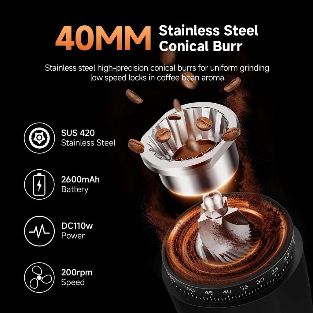 Cordless Burr Coffee Grinder with 60 Settings W15721
