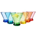 9 oz Acrylic Stemless Martini Glasses, Set of 6 Multicolor T2089