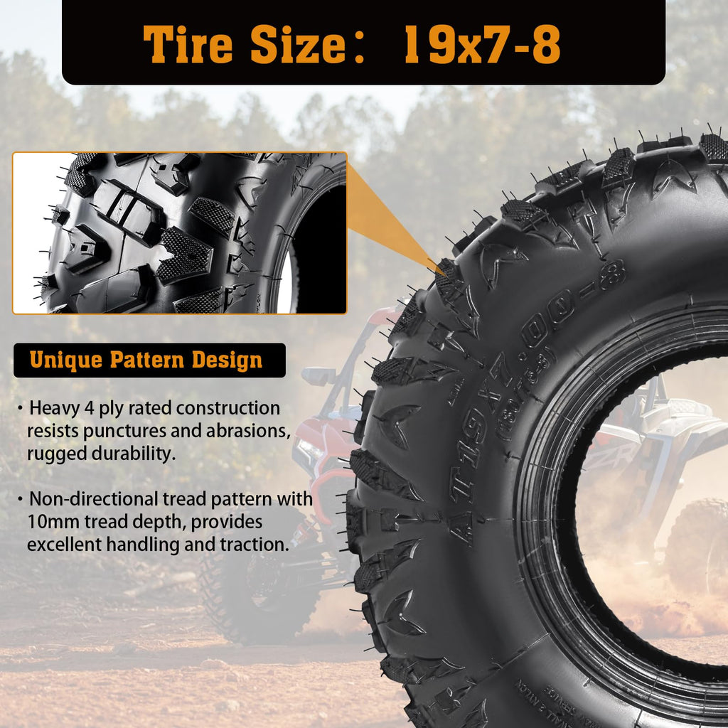 19x7-8 All-Terrain ATV UTV Tires 2 PCS O331