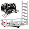 500LBS Heavy-Duty Aluminum Hitch Cargo Carrier with Ramp Q1181