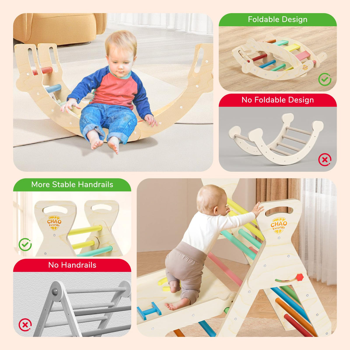 Montessori Toddler Climbing Toys Indoor E9612