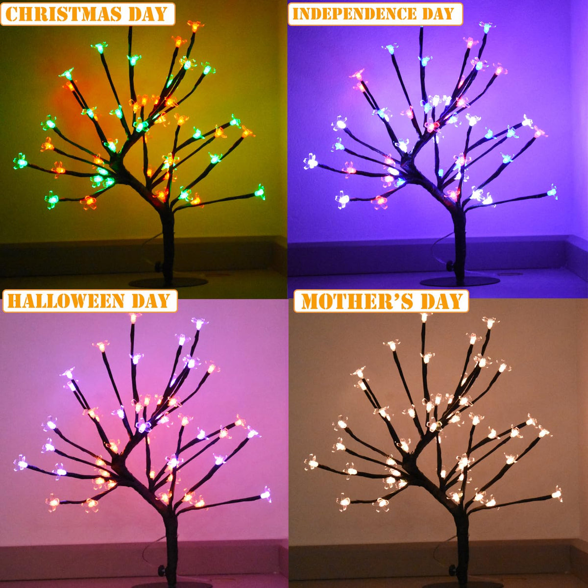 Color-Changing LED Cherry Blossom Tree Light U4004