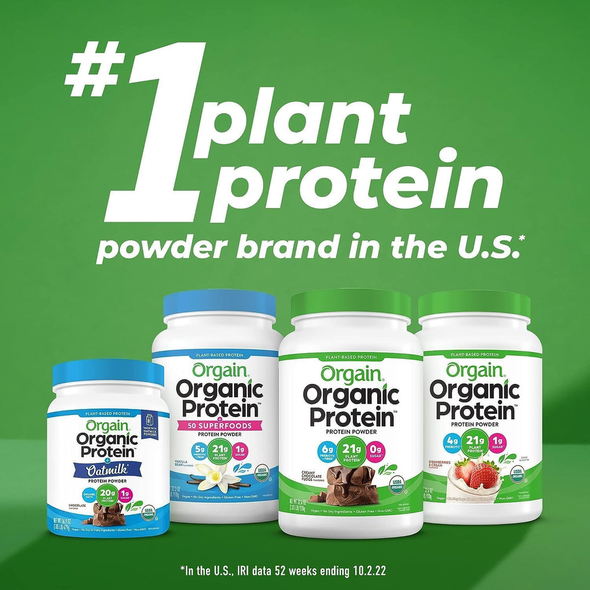 Organic Vegan Protein Powder Chocolate Peanut Butter and Vanilla Bean 4.06 Lbs I70391