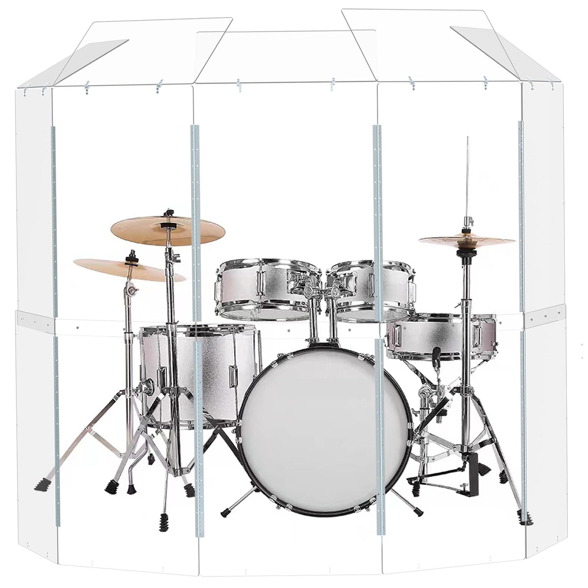 Portable Drum Shield 5-Panels 2ft x 5ft H258