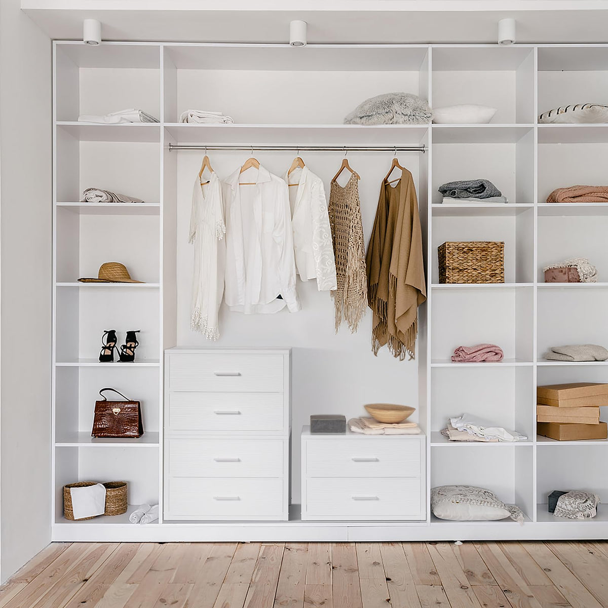 White 2 Drawer Fabric Storage Dresser E78751