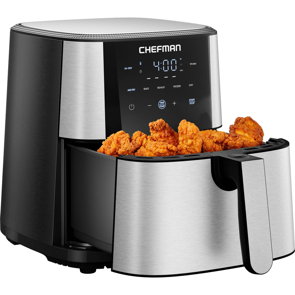 6 Qt 5-in-1 Nonstick Stainless Steel Air Fryer J1376