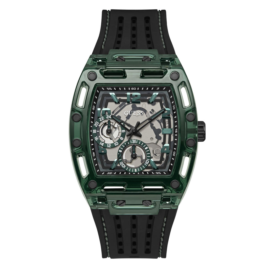 Men's Analog Watch with Silicone Bracelet and 50M Water Resistance Q93639