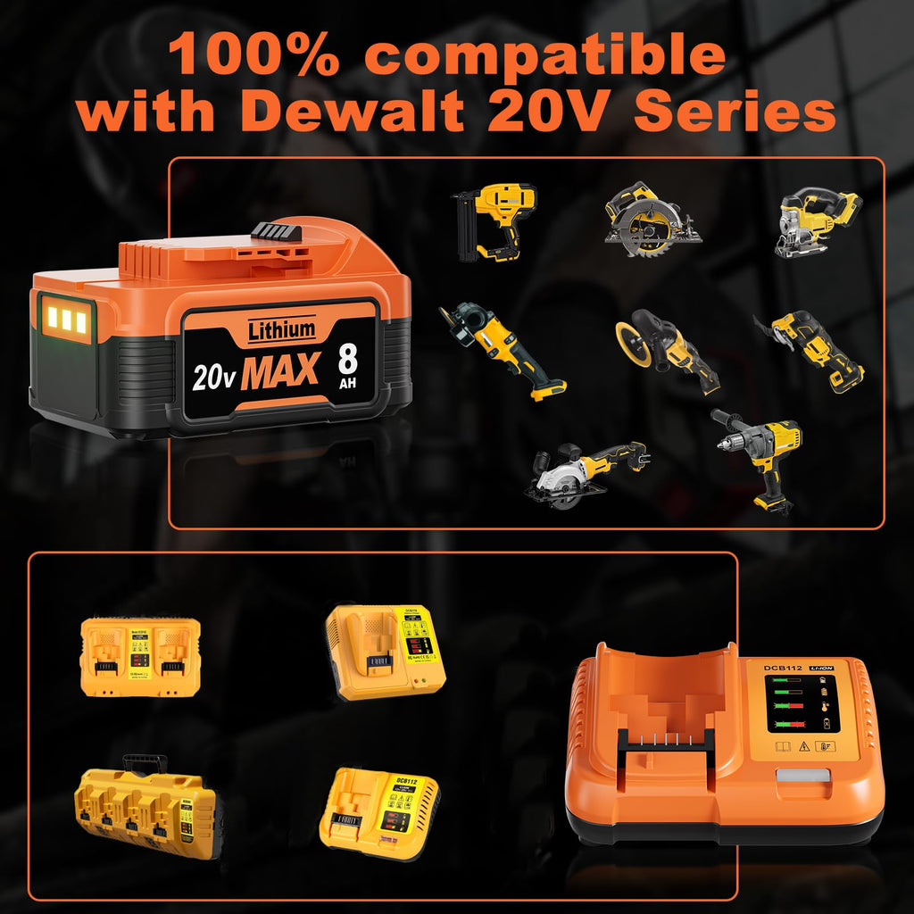 8000mAh Replacement Battery and Charger P57856