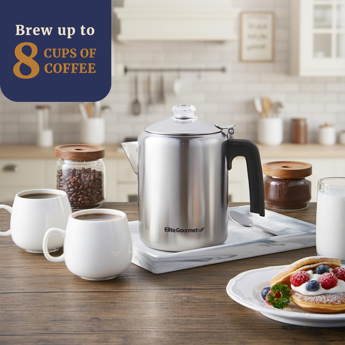 8-Cup Stovetop Coffee Percolator Y8374