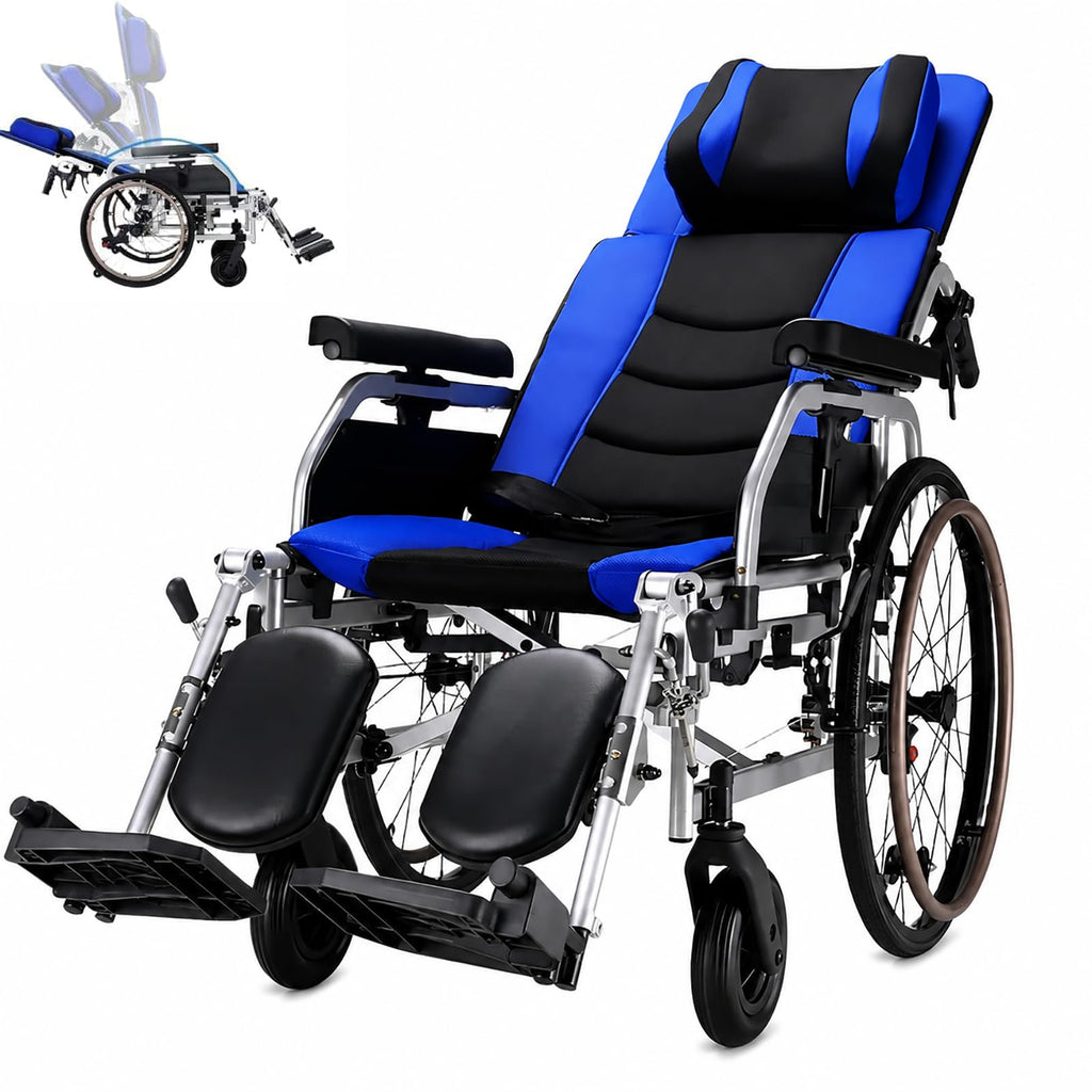 High Back Reclining Wheelchair with Elevating Leg Rests U261732