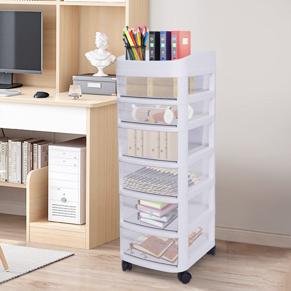 6 Drawer Rolling Storage Cart with Wheels R677