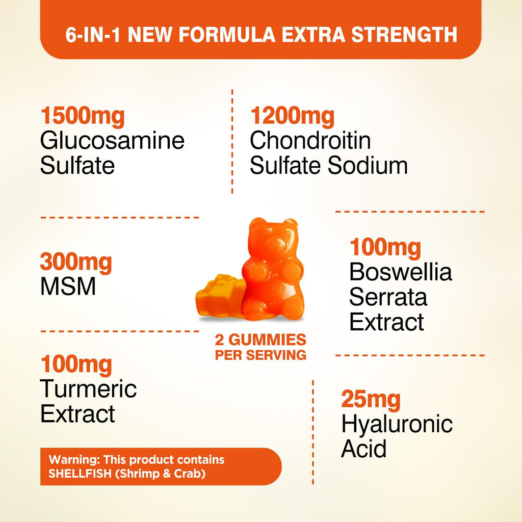Sugar Free Glucosamine Chondroitin Gummies 60 Count G8178