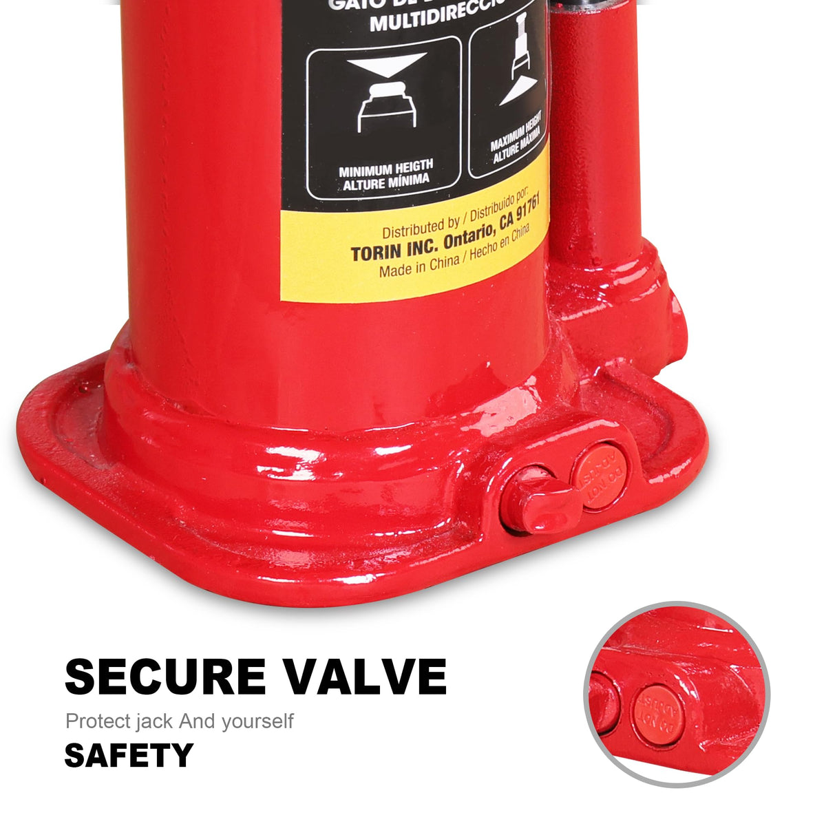 6 Ton Red Welded Car Bottle Jack O387