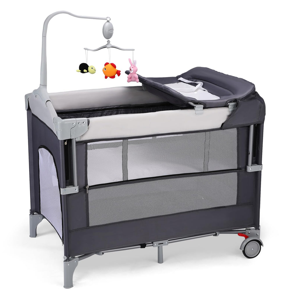 5 in 1 Pack and Play with Bassinet and Changing Table R869