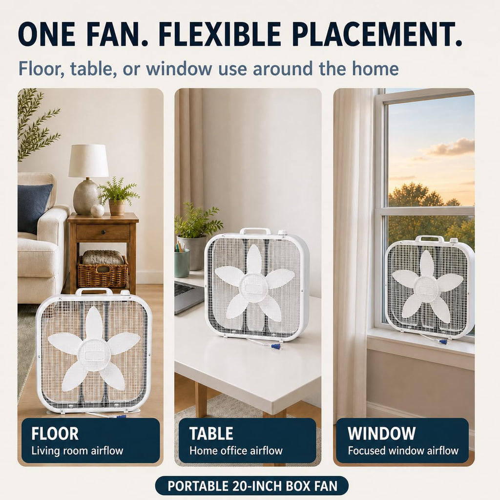 20-Inch 3 Speed Box Fan Q26438