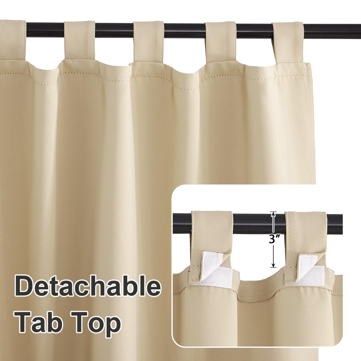Waterproof Outdoor Curtains 2 Panels O66998