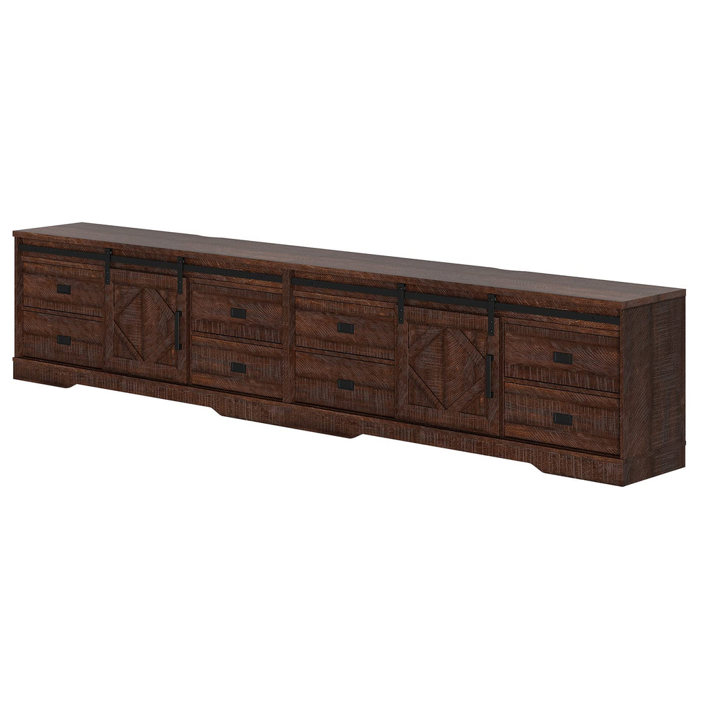 60 inch Farmhouse TV Stand with Drawers & Storage Cabinet E73812