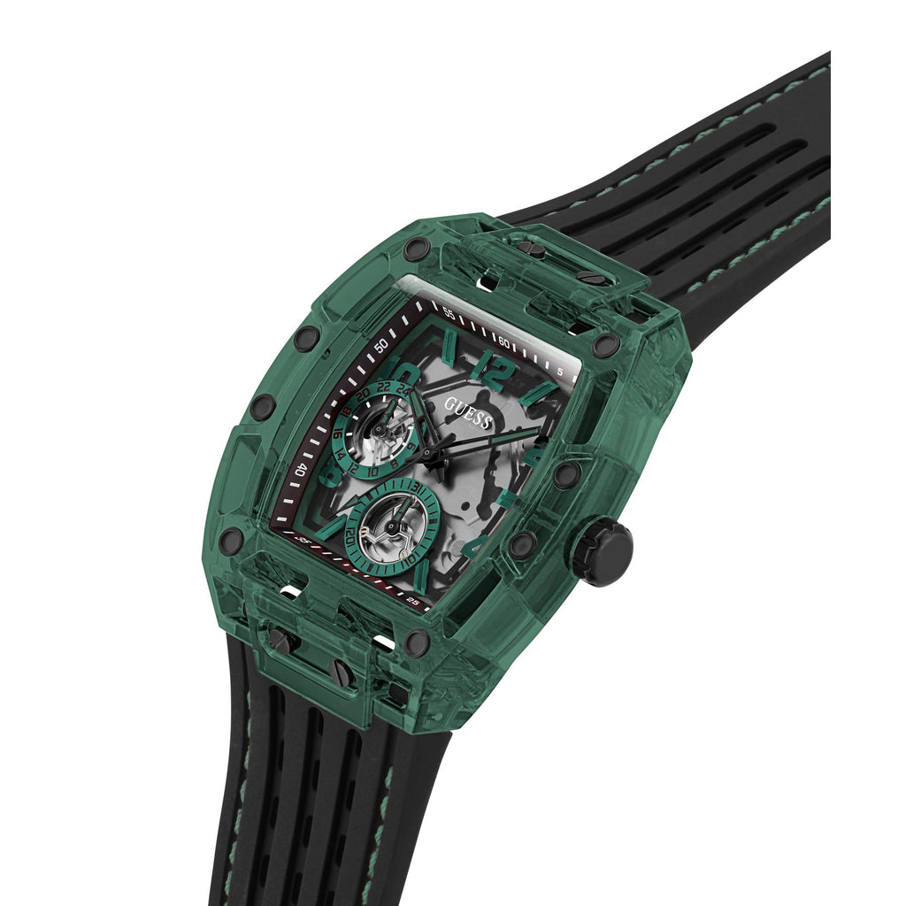 Men's Analog Watch with Silicone Bracelet and 50M Water Resistance Q93639