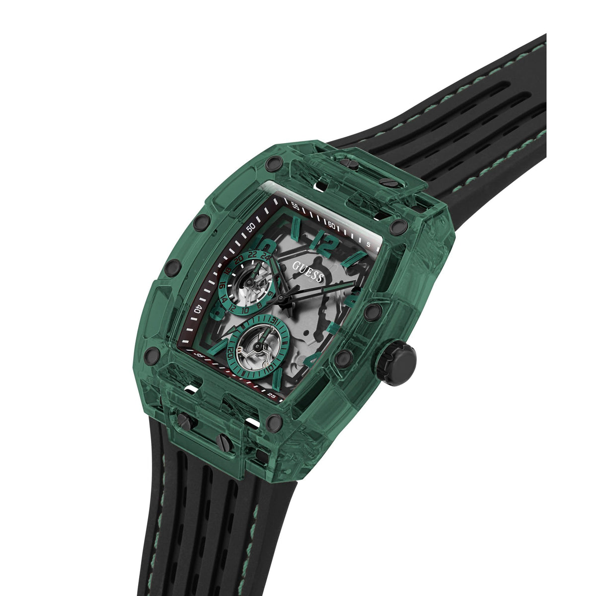 Men's Analog Watch with Silicone Bracelet and 50M Water Resistance Q93639